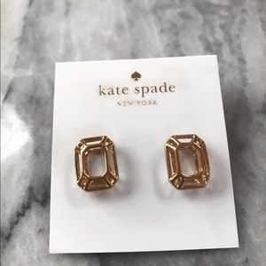 NWT ✨KATE SPADE 💖 Freeze Framed Earrings Gold
